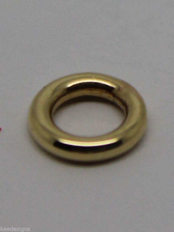 9ct or 18ct Yellow/White/Rose Gold SOLDERED JUMP RING MANY SIZE 2pk/5pk