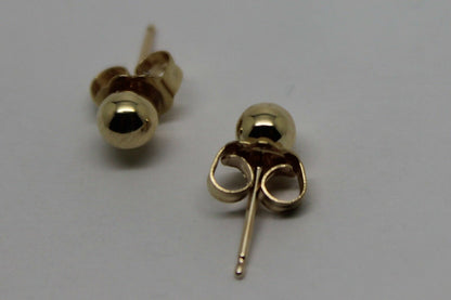 Kaedesigns New 9ct 375 Yellow Gold 4mm Stud Ball Earrings