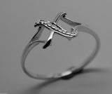 Genuine Delicate 9ct 375 Yellow, Rose or White Gold Initial Ring X