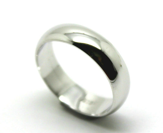 Genuine New Solid Sterling Silver 5mm Half-Round Band Ring Sizes I to Z