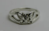 Size F, Genuine Child's Full Solid Sterling Silver 925 Butterfly Ring 217