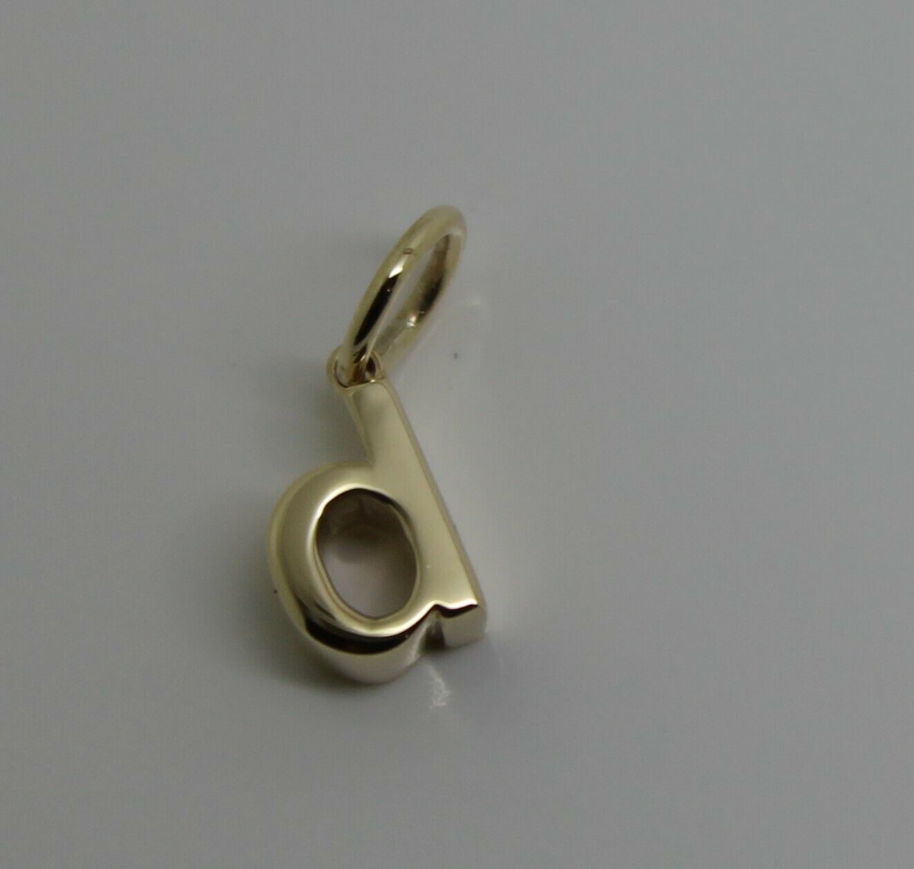 9ct Genuine Solid Yellow, Rose and White Gold Small Initial Pendant D