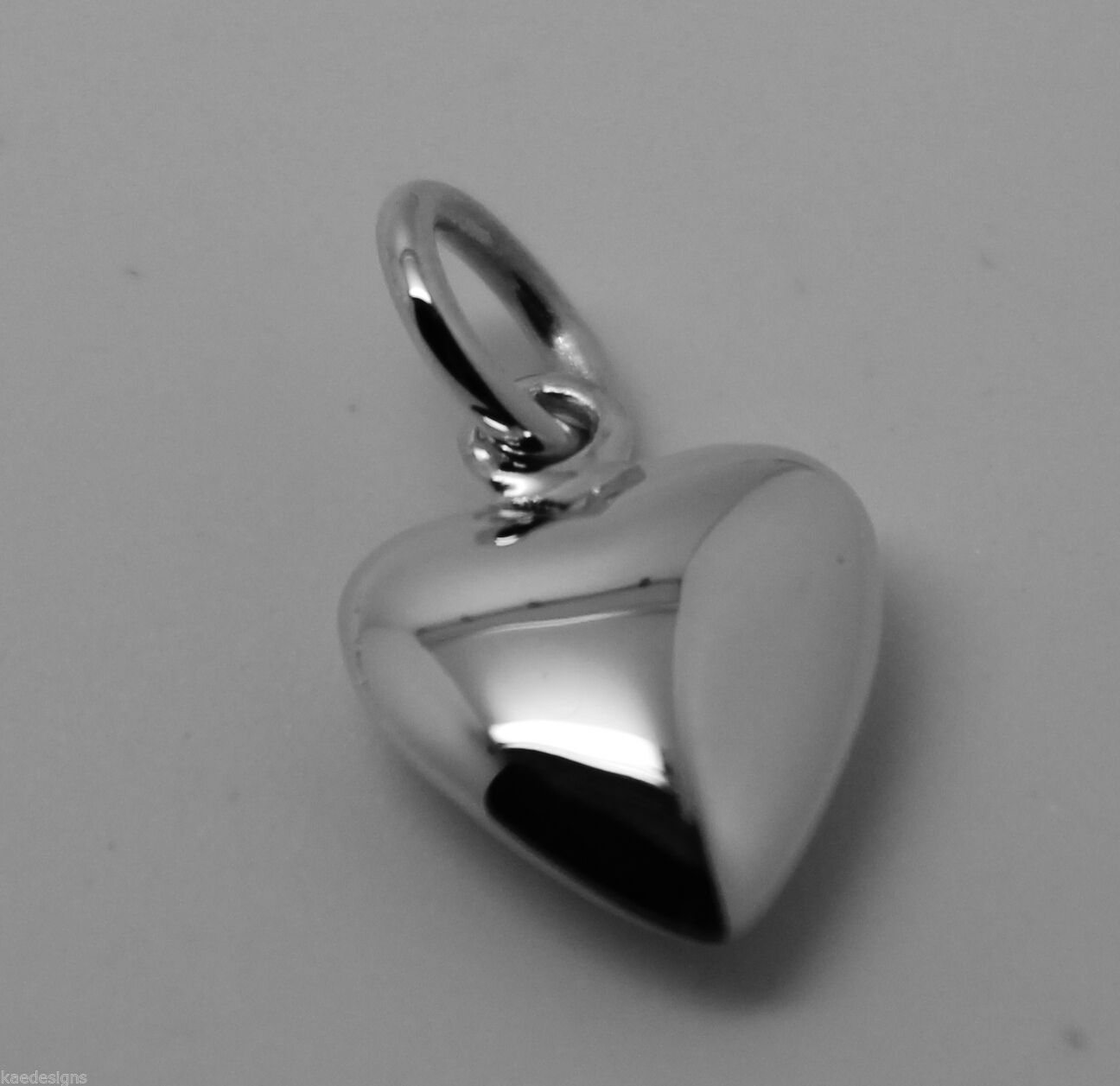 Kaedesigns Genuine 925 Small Solid Sterling Silver Bubble Heart Charm or Pendant