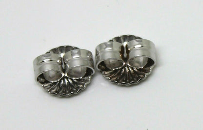 Sterling Silver 925 Flower Earring BUTTERFLY BACKS 5.5mm or 9mm