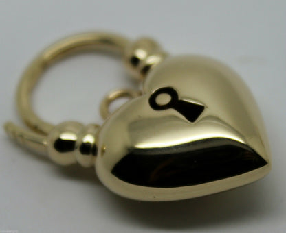 Kaedesigns New 9ct Yellow Gold or White Gold or Rose Gold Heart Locket Padlock