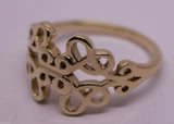 Solid New Genuine 9ct 9kt Rose Gold Hallmarked 375 Fancy Celtic Swirl Ring  421