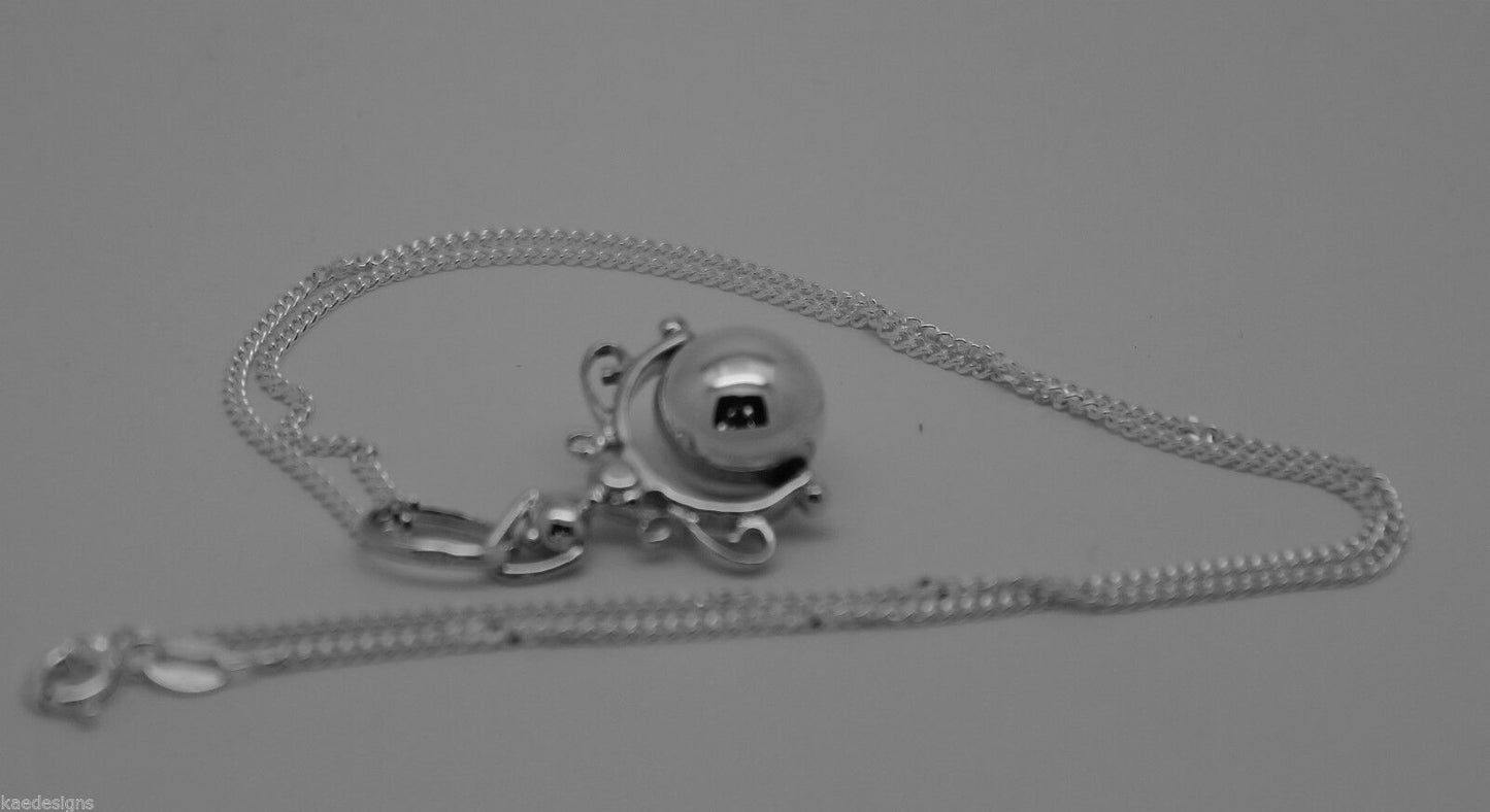 Kaedesign, Sterling Silver Chain Belcher 45cm Necklace & Ball Spinner Pendant