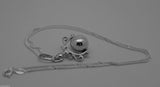 Kaedesign, Sterling Silver Chain Belcher 45cm Necklace & Ball Spinner Pendant