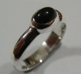 Genuine Sterling Silver 925 Black Oval Ring