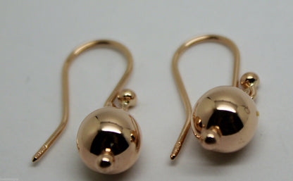 Kaedesigns, New Genuine  9ct 9kt Yellow, Rose or White Gold 8mm Euro Ball Drop Earrings