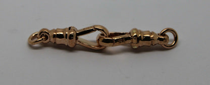 Genuine 9ct 2 X Yellow or Rose Gold Albert Swivel Clasp 19mm + Jump Rings