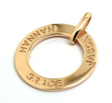 Genuine 9ct Yellow or Rose or White Gold Personalised & Engraved Circle Pendant