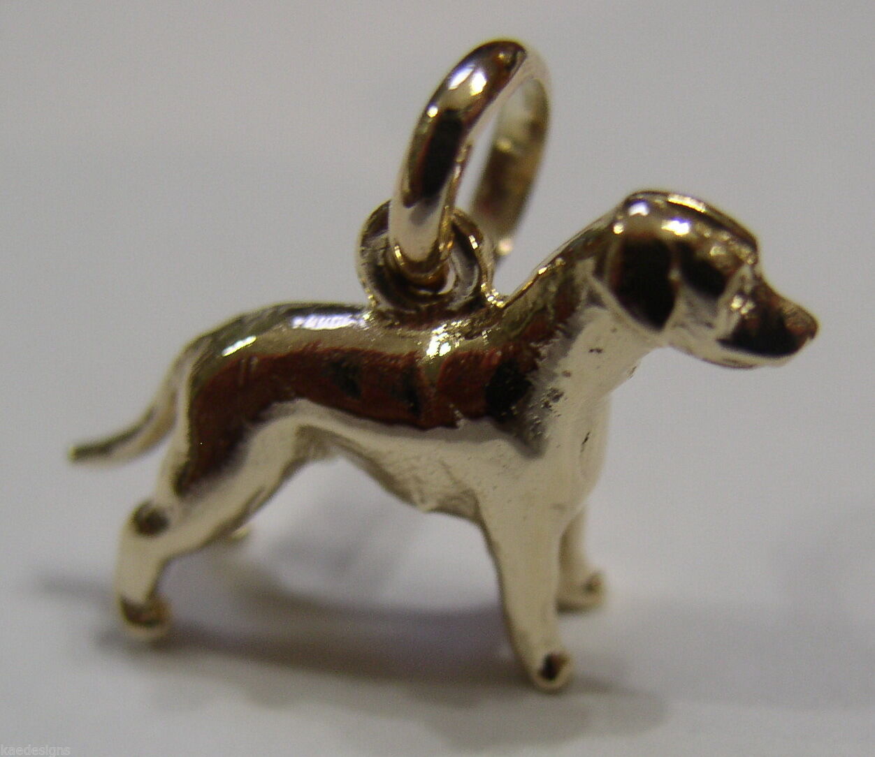 Kaedesigns, New 3D 9ct 375 Yellow Or Rose Or White Gold Dog Charm Or Pendant