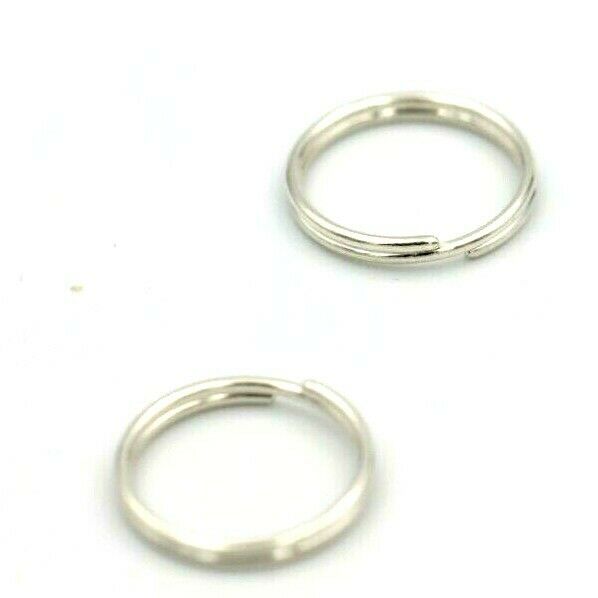 Genuine New Sterling Silver Split 925 Ring Round 10mm Size