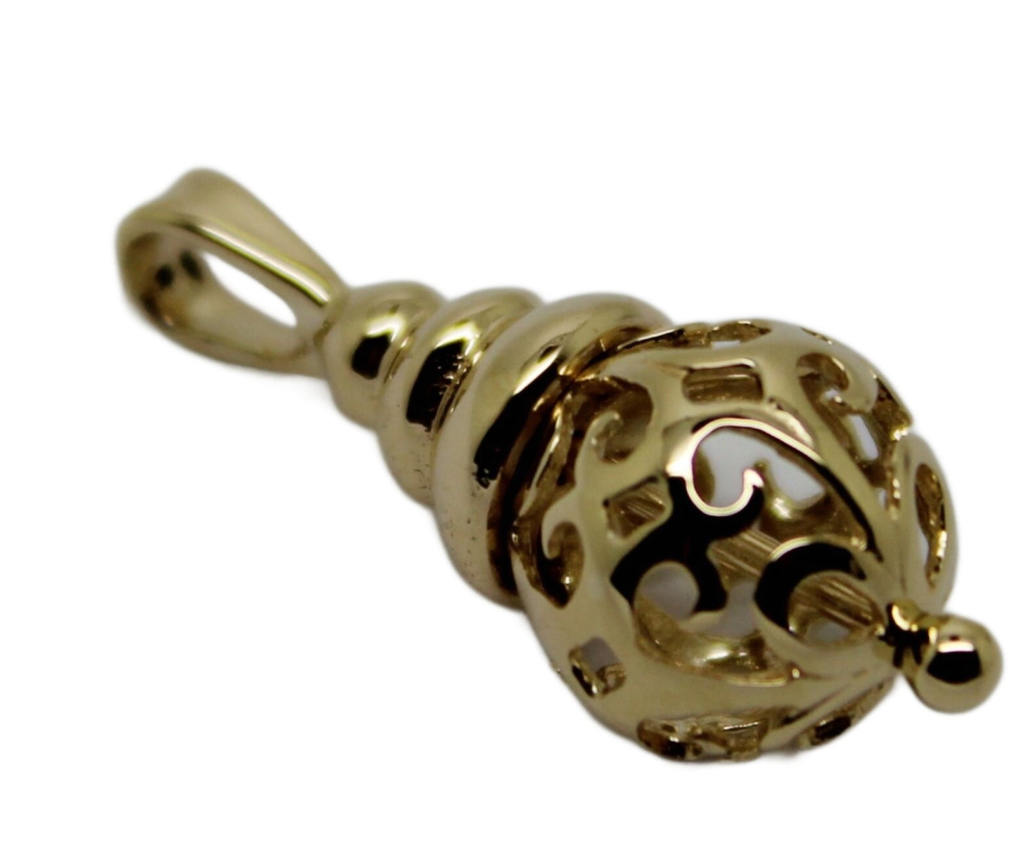 Kaedesigns New Genuine 9ct 9K Yellow, Rose or White Gold 10mm Filigree Ball Pendant