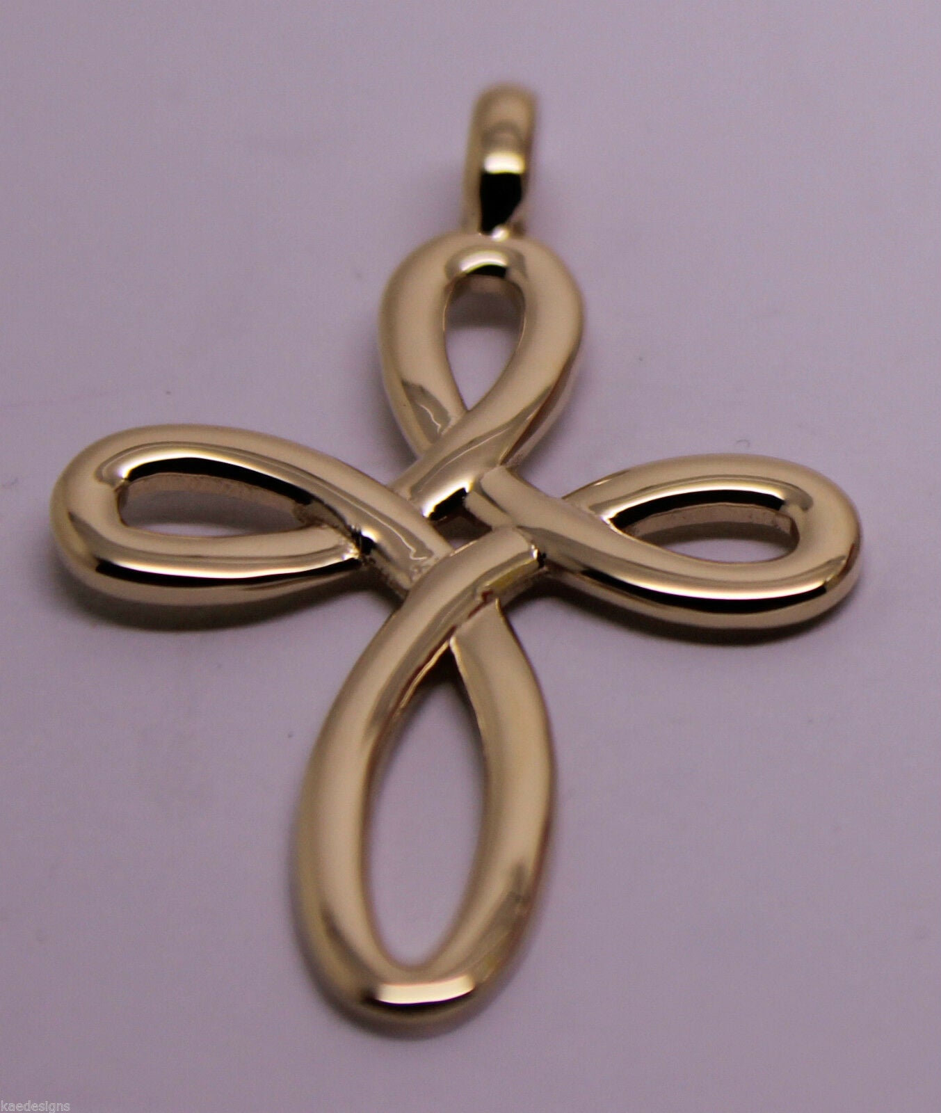 Kaedesigns, Large 9ct Yellow Or Rose Or White Gold Fancy Celtic Cross Pendant 402