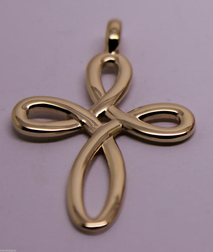 Kaedesigns, Large 9ct Yellow Or Rose Or White Gold Fancy Celtic Cross Pendant 402