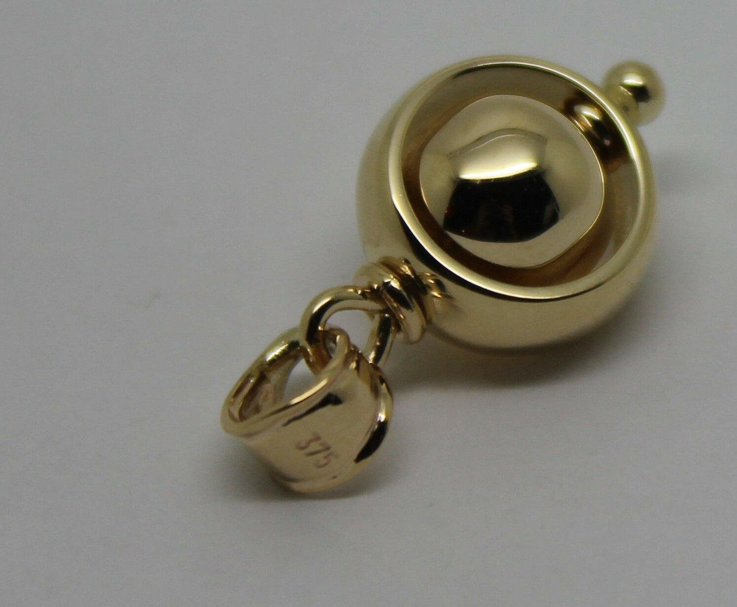 Kaedesigns New 9ct 9K Yellow, Rose or White  Gold Euro Belcher 8mm Ball Drop Pendant