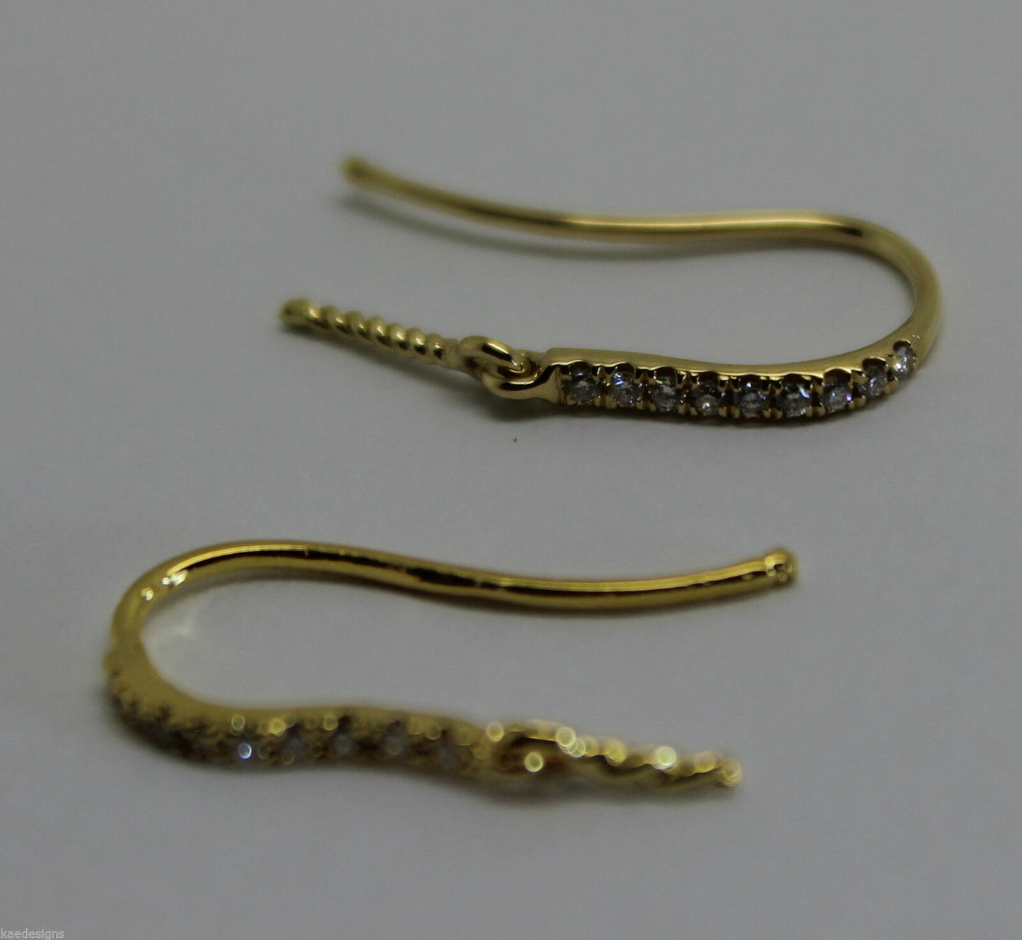 Kaedesigns, Genuine 18ct Yellow / Rose / White GOLD 18 x Diamond Earring Hooks