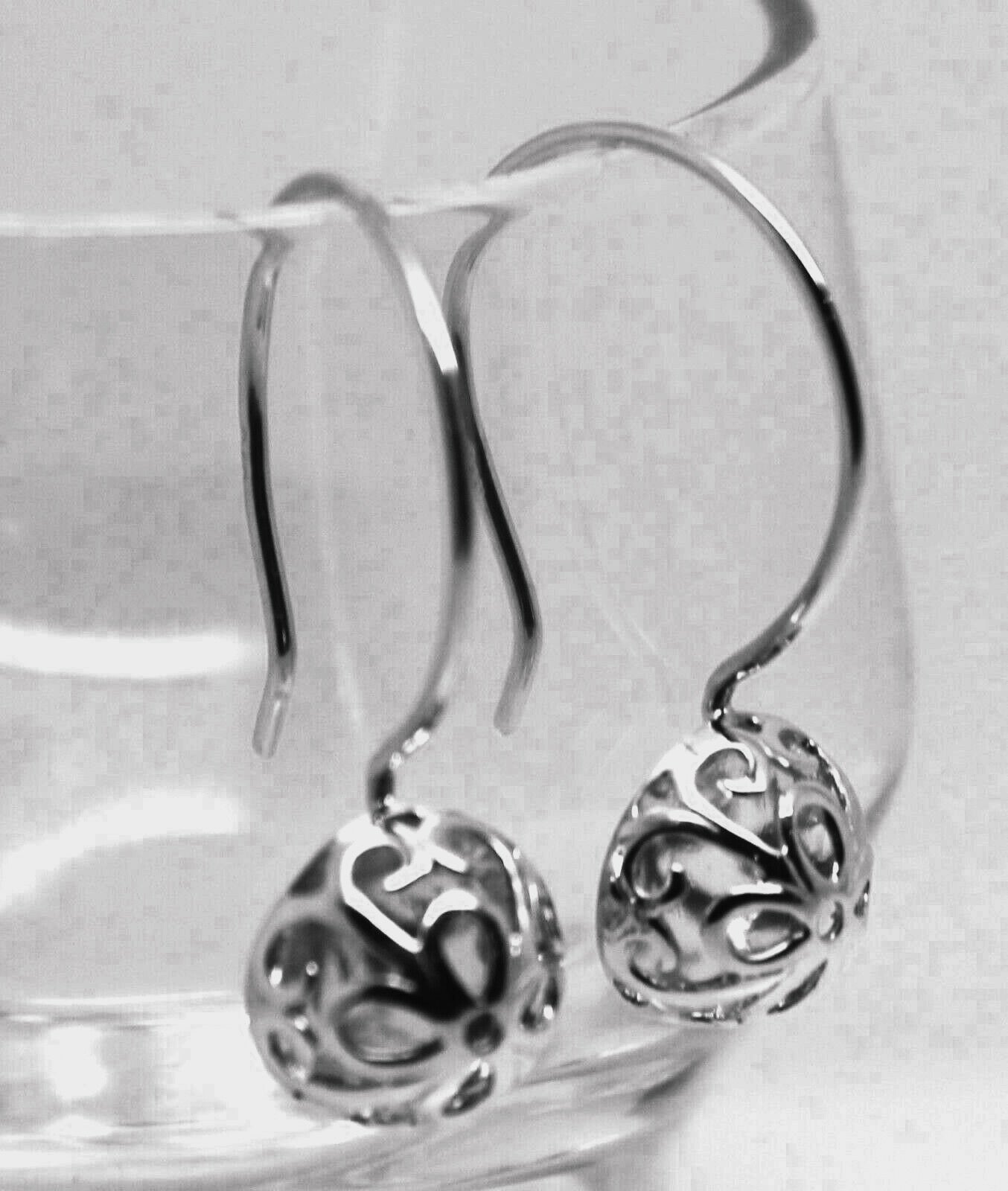 Kaedesigns New 9ct Yellow, Rose or White Gold 10mm Half Ball Hook Filigree Earrings