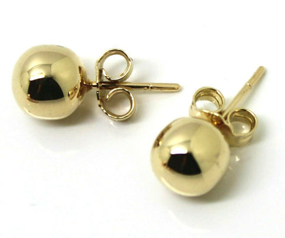 Genuine 18ct 750 Yellow, Rose or White Gold 8mm Stud Ball Earring