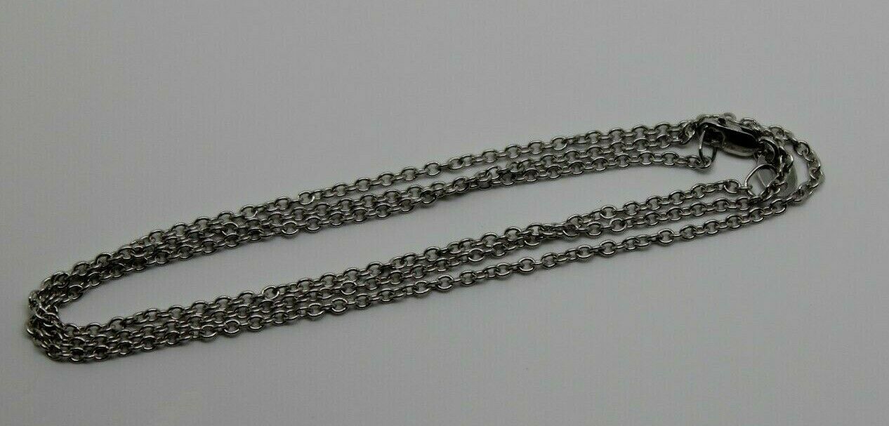 Genuine 9ct White Gold Belcher / Cable Chain 3.1 Grams 50cm