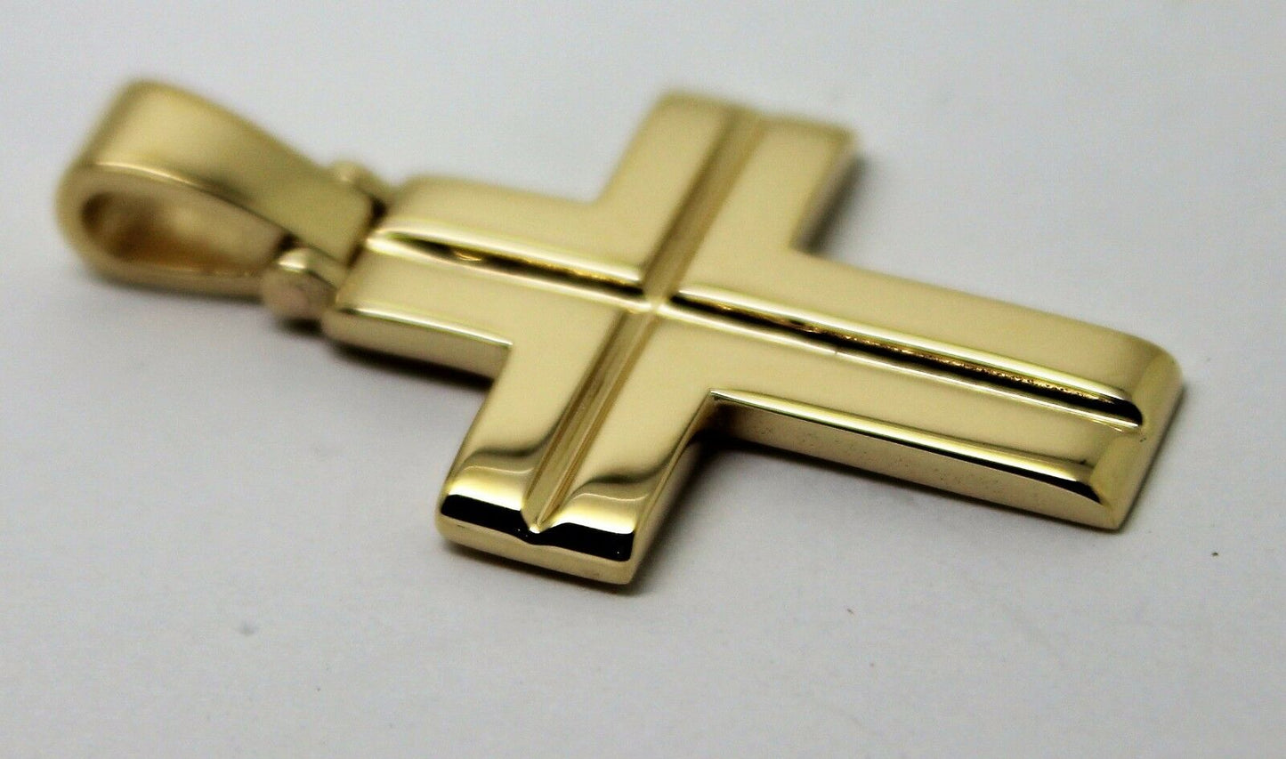 Kaedesigns, Large Heavy 9ct Yellow Or Rose Or White Gold Solid Cross Pendant