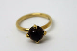 Size L 1/2 Genuine 9ct 9k Yellow, Rose or White Gold Cabochon Garnet Stacker Ring
