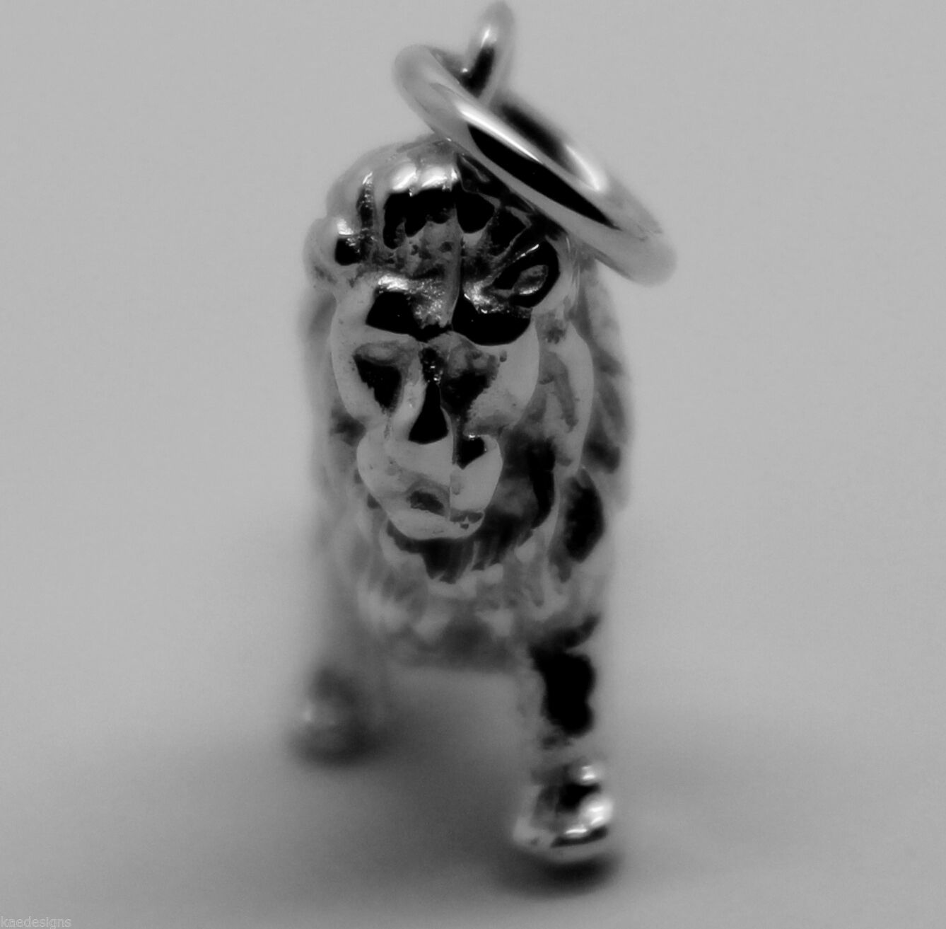 Kaedesigns, Heavy 3D 9ct Yellow Or Rose Or White Gold Lion Charm Or Pendant