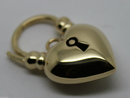 Kaedesigns New 9ct Yellow Gold or White Gold or Rose Gold Heart Locket Padlock