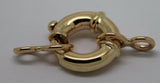 Genuine 9ct 9k 375 Large Yellow Gold Bolt Ring Clasp With Figure 8 Ends 11mm, 13mm, 15mm, 18mm or 20mm