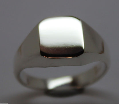 Kaedesigns, Full Genuine Solid 925 Sterling Silver Square Signet Ring 346