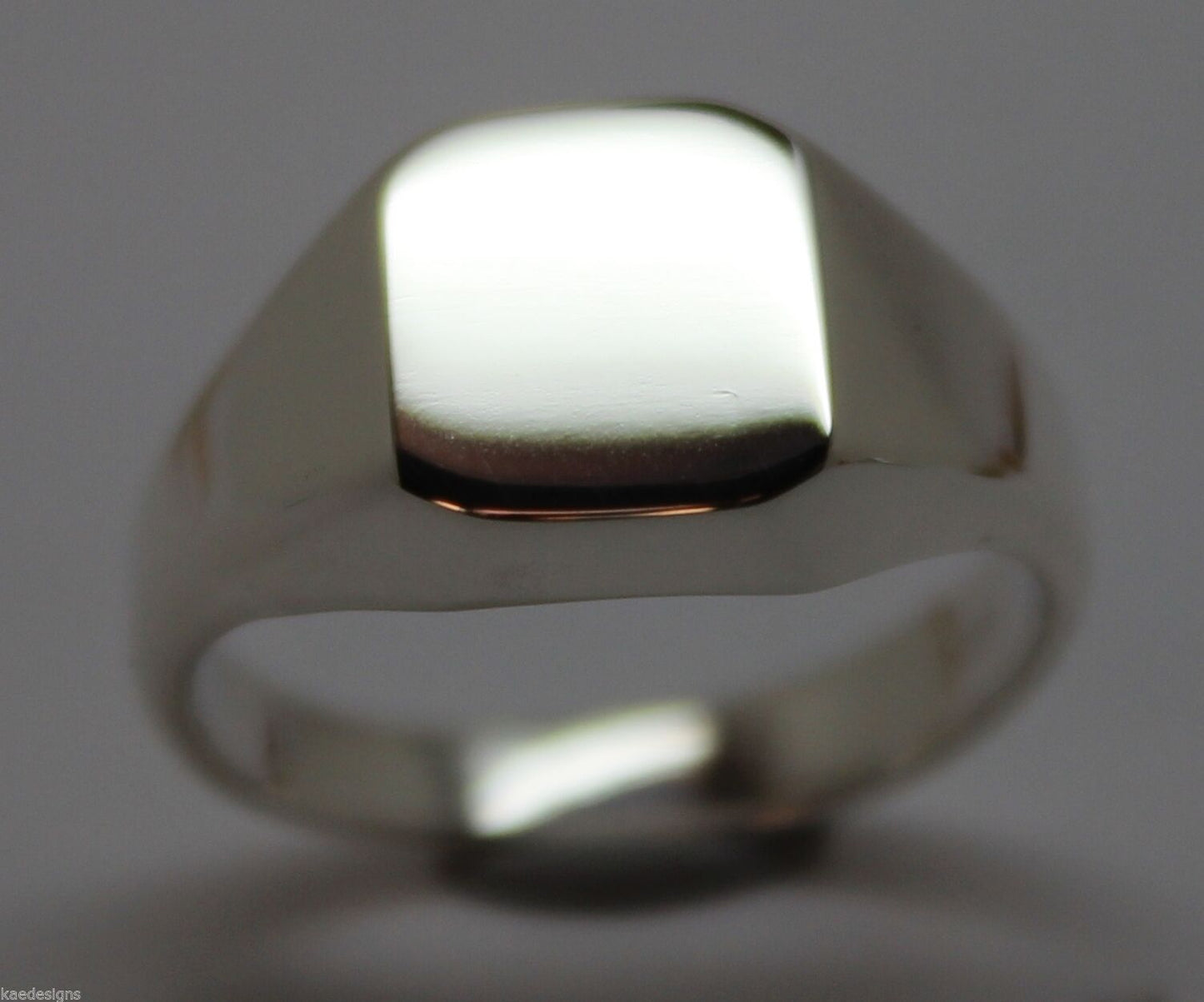 Kaedesigns, Full Genuine Solid 925 Sterling Silver Square Signet Ring 346