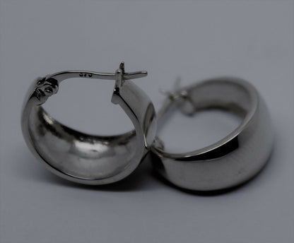 Kaedesigns New 8mm Wide Sterling Silver Hoop 925 Full Solid Earrings