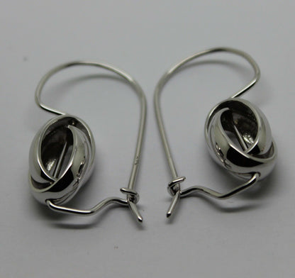 Kaedesigns New Genuine New 9ct 9K Yellow, Rose or White  Gold Spinning Oval Belcher Ball Earrings