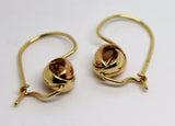 Kaedesigns New 9ct 8mm Yellow & Rose Gold Belcher Spinning Earrings