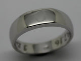 Size T New Heavy Solid 9ct 9k White Gold Wedding Band Ring, Free Engraving