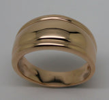 Genuine 9ct 9kt 375 Full Solid Yellow, Rose or White Gold Thick Dome Ring 10mm Wide Size N / 6.5