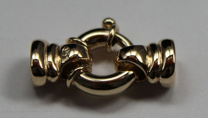 Kaedesigns, New 14mm Genuine 9ct 375 Large Yellow, Rose or White Gold Bolt Ring Clasp With Ends