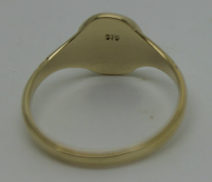 Kaedesigns New Genuine Size K1/2  Solid New 9ct Yellow, Rose or White Gold Oval Signet Ring