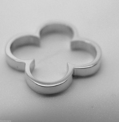 Kaedesigns, Genuine Solid Sterling Silver Small Four Leaf Clover Pendant 430