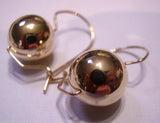 Kaedesigns, 9ct Yellow Or White Or Rose Gold 375 14mm Full Ball Hook Earrings