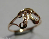 Genuine Delicate 9ct 375 Yellow, Rose or White Gold Initial Ring R