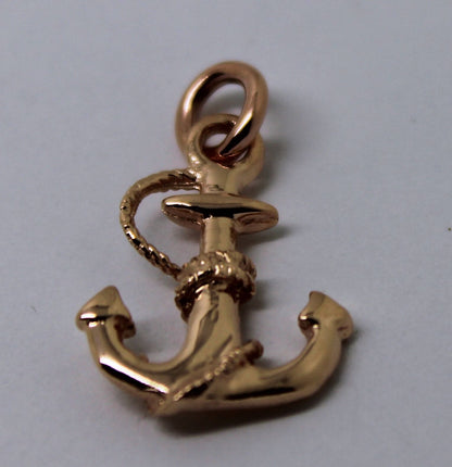 Kaedesigns, Genuine New 9ct 9kt Yellow, Rose or White Gold Solid Anchor Boat Pendant / Charm