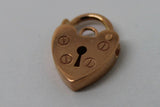 Kaedesigns New Small 12mm 9ct 9k Rose Gold Screw Heart Pendant Padlock