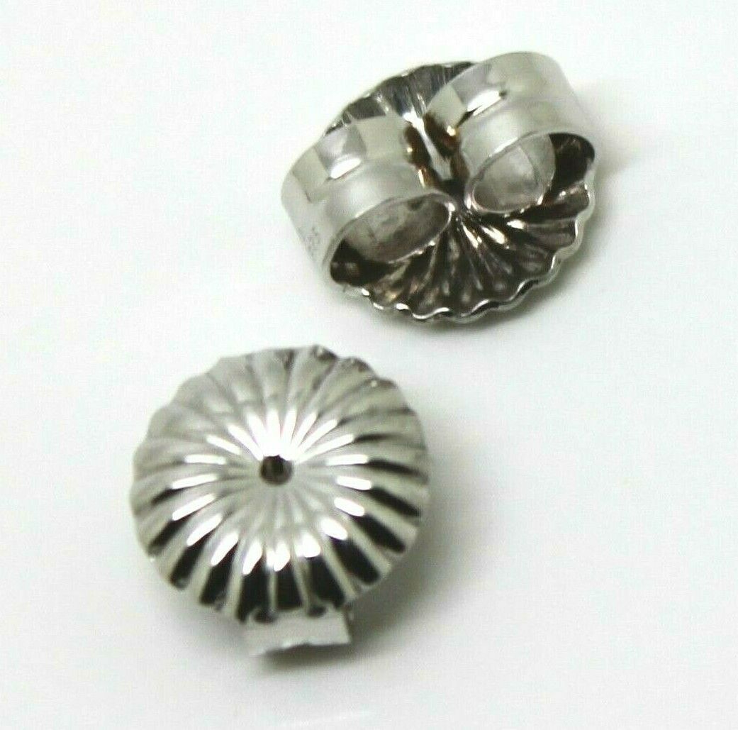 Sterling Silver 925 Flower Earring BUTTERFLY BACKS 5.5mm or 9mm