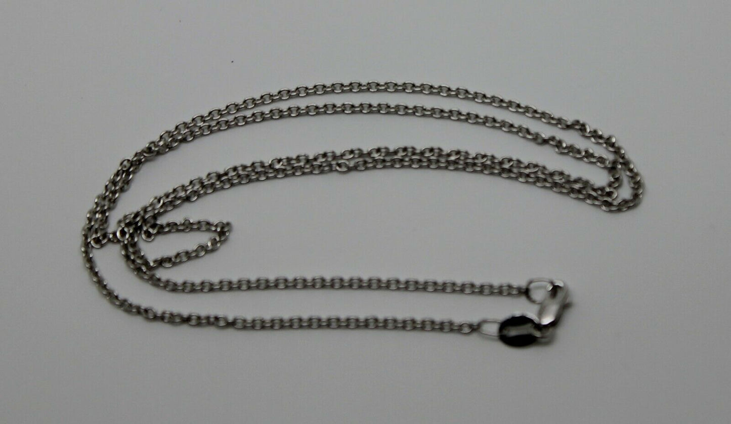 Genuine 9ct White Gold Belcher / Cable Chain 3.1 Grams 50cm