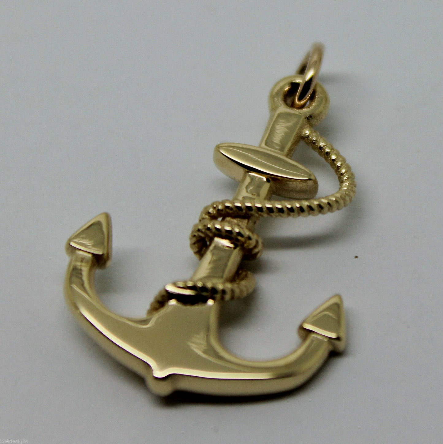 Genuine, Kaedesigns 9ct 9kt Yellow, Rose or White Gold Large Solid Anchor Boat Pendant / Charm