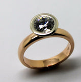 Kaedesigns, New Genuine 9ct 375 Solid White & Rose Gold CZ Engagement Ring 373