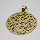 Kaedesigns New Genuine Heavy Solid 9ct 9kt Yellow, Rose or White Gold Round  Filigree Pendant
